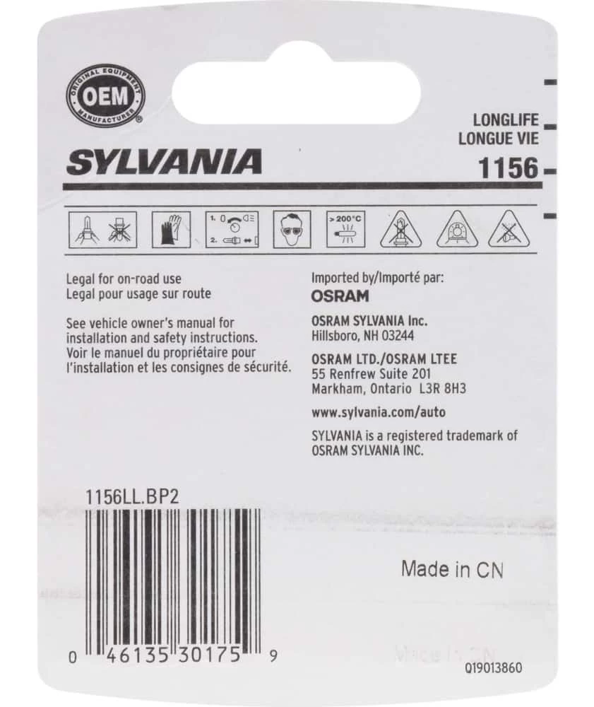 1156 Sylvania Long Life Mini Bulb, 2-pk - Image 7