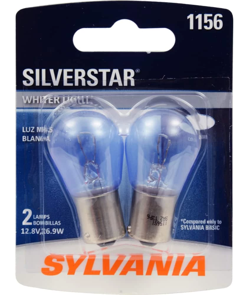 1156 Sylvania SilverStar® Mini Bulb, Whiter Light, 2-pk