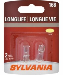 168 Sylvania Long Life Mini Bulb, 2-pk