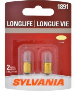 1891 Sylvania Long Life Mini Bulb, 2-pk