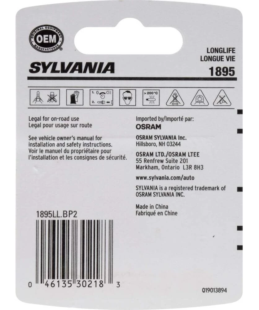 1895 Sylvania Long Life Mini Bulb, 2-pk - Image 6