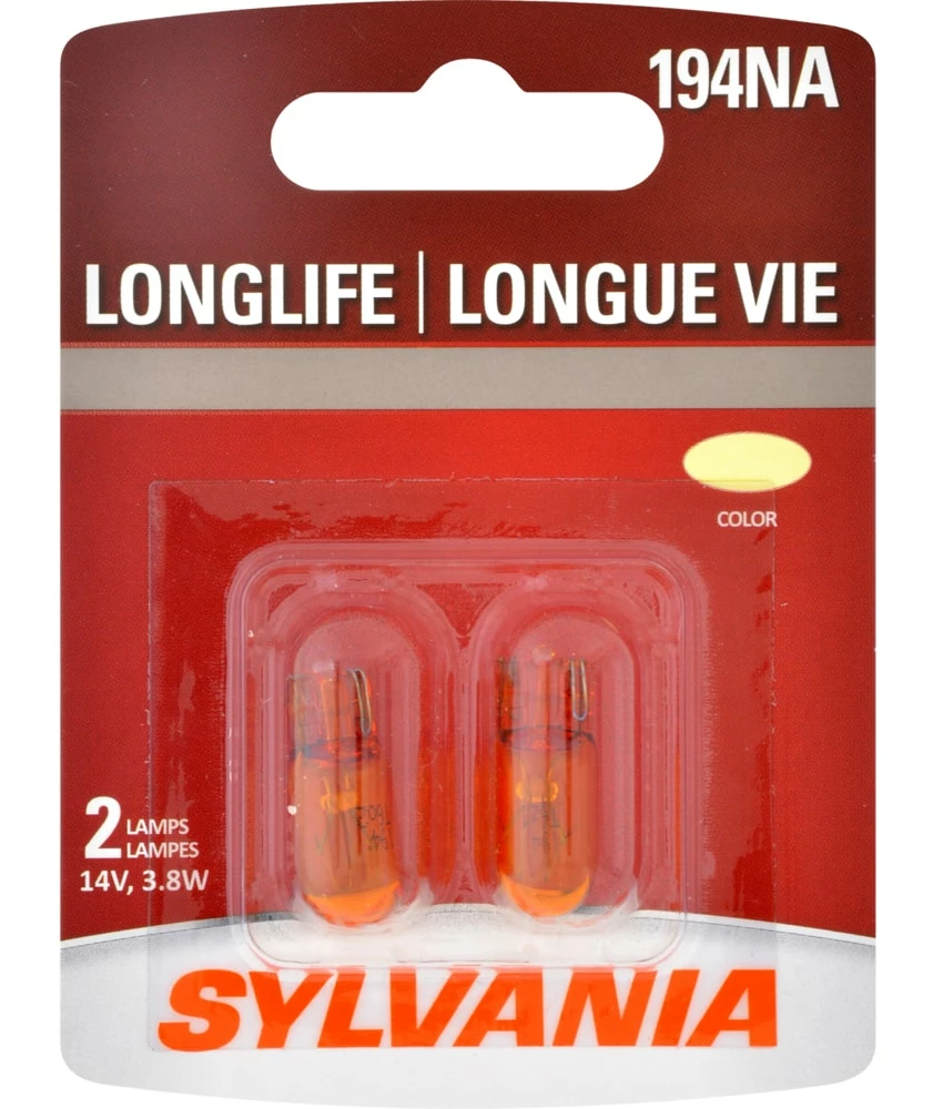 194NA Sylvania Long Life Mini Bulb, 2-pk