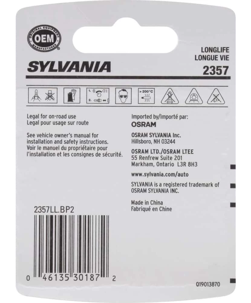2357 Sylvania Long Life Mini Bulb, 2-pk - Image 7