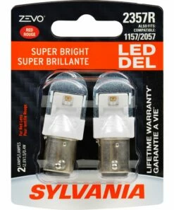 2357R Sylvania ZEVO® Red LED Mini Bulb, Super Bright, 2-pk