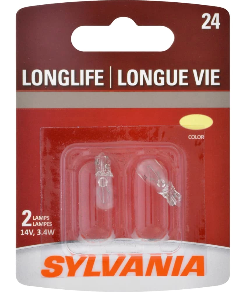 24 Sylvania Long Life Mini Bulb, 2-pk