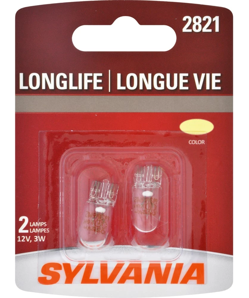 2821 Sylvania Long Life Mini Bulb, 2-pk