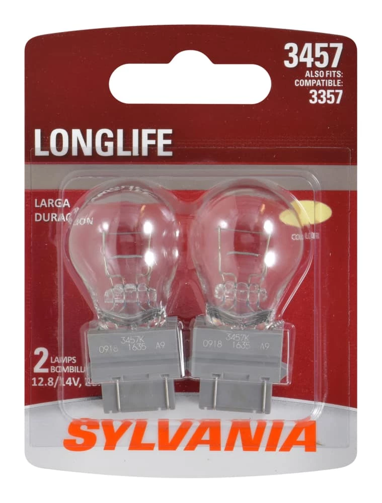 3457 Sylvania Long Life Mini Bulb, 2-pk