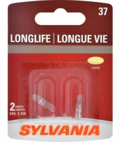 37 Sylvania Long Life Mini Bulb, 2-pk