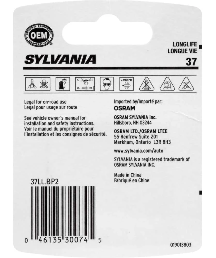 37 Sylvania Long Life Mini Bulb, 2-pk - Image 4