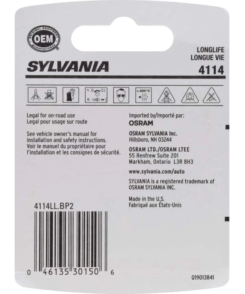 4114 Sylvania Long Life Mini Bulb, 2-pk - Image 4