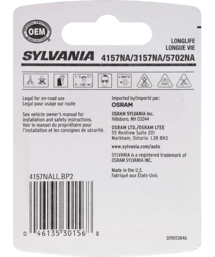 4157NA Sylvania Long Life Mini Bulb, 2-pk - Image 6