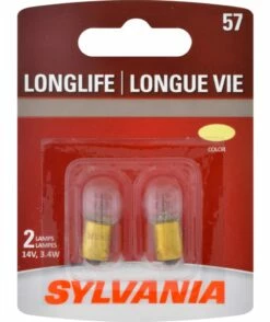 57 Sylvania Long Life Mini Bulb, 2-pk