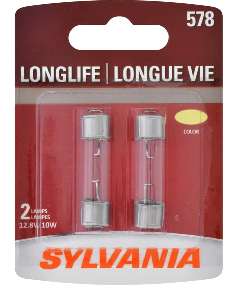 578 Sylvania Long Life Mini Bulb, 2-pk