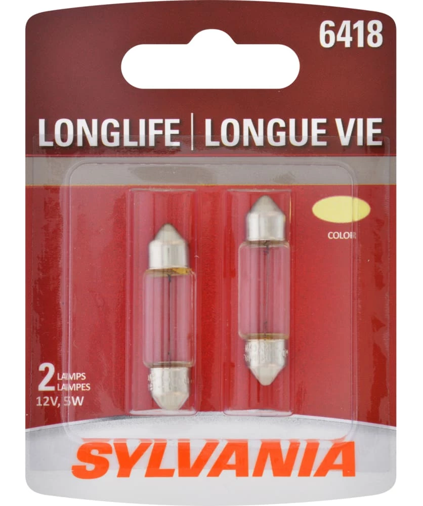 6418 Sylvania Long Life Mini Bulb, 2-pk