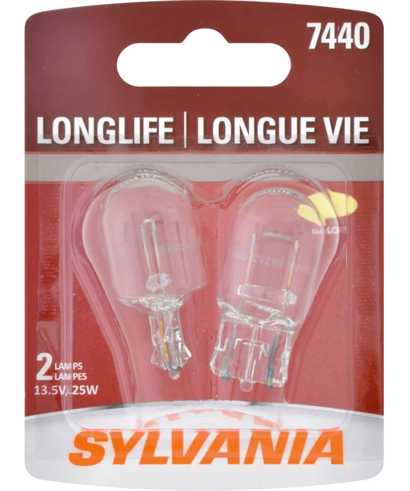 7440 Sylvania Long Life Mini Bulb, 2-pk