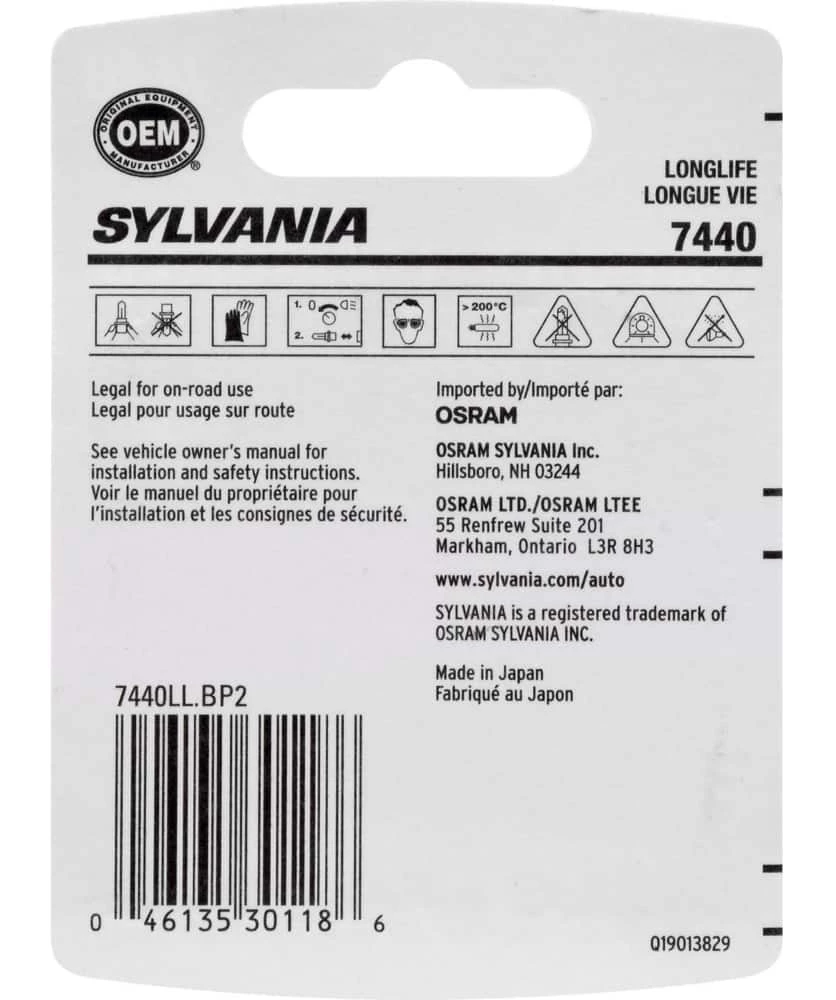 7440 Sylvania Long Life Mini Bulb, 2-pk - Image 5