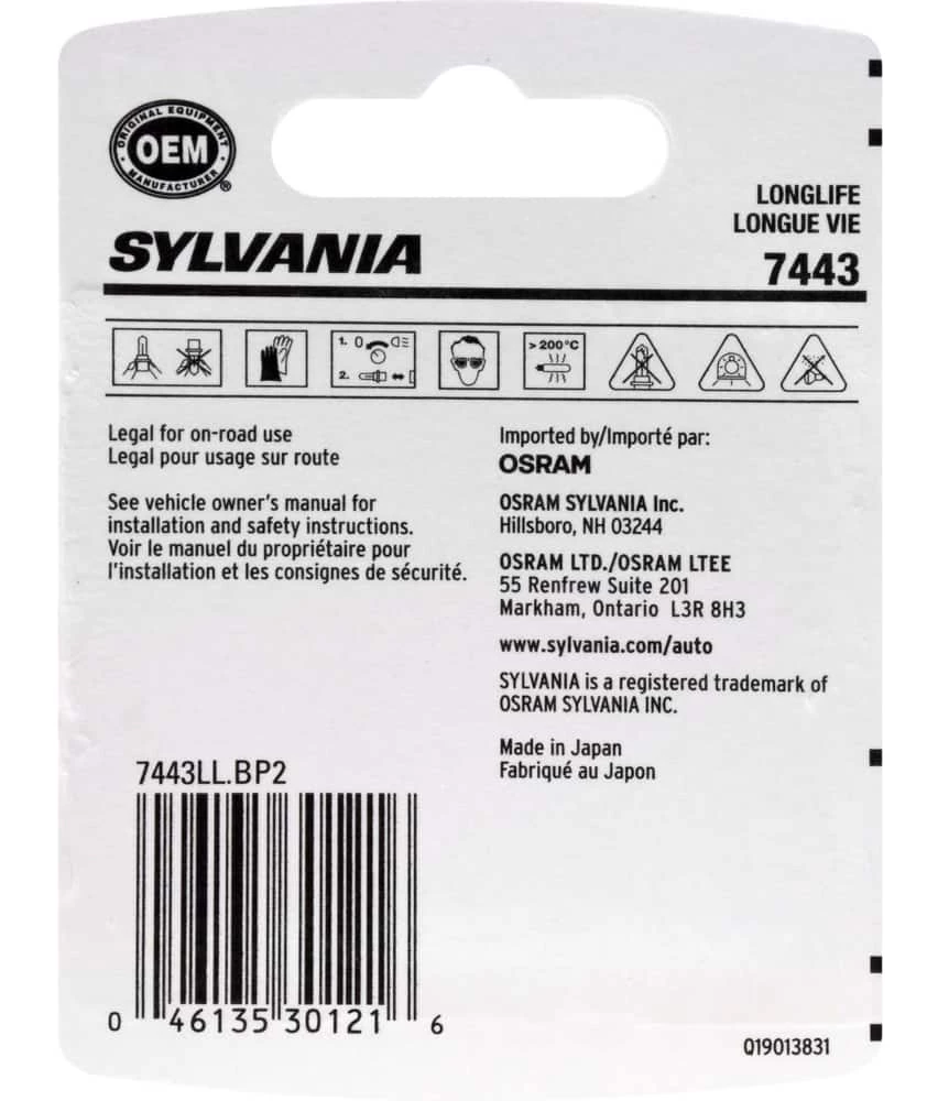 7443 Sylvania Long Life Mini Bulb, 2-pk - Image 7