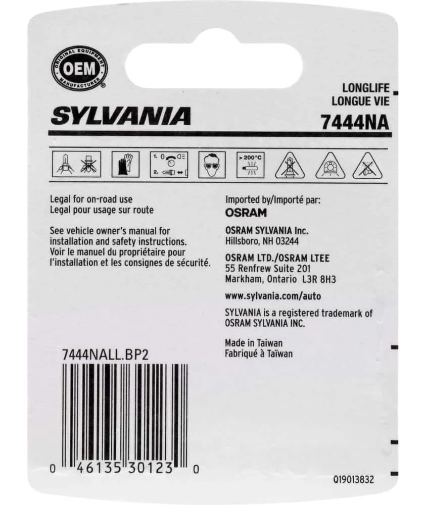 7444NA Sylvania Long Life Mini Bulb, 2-pk - Image 6