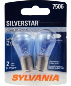 7506 Sylvania SilverStar® Mini Bulb, Whiter Light, 2-pk
