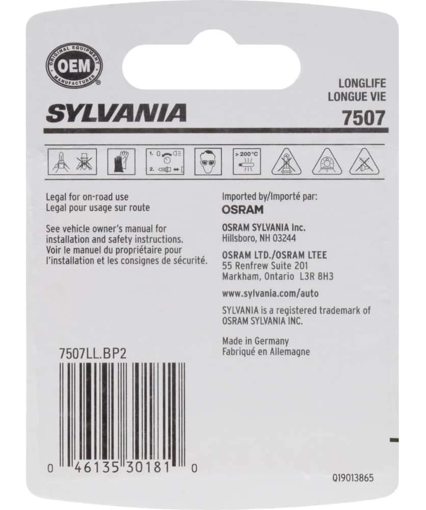 7507 Sylvania Long Life Mini Bulb, 2-pk - Image 3