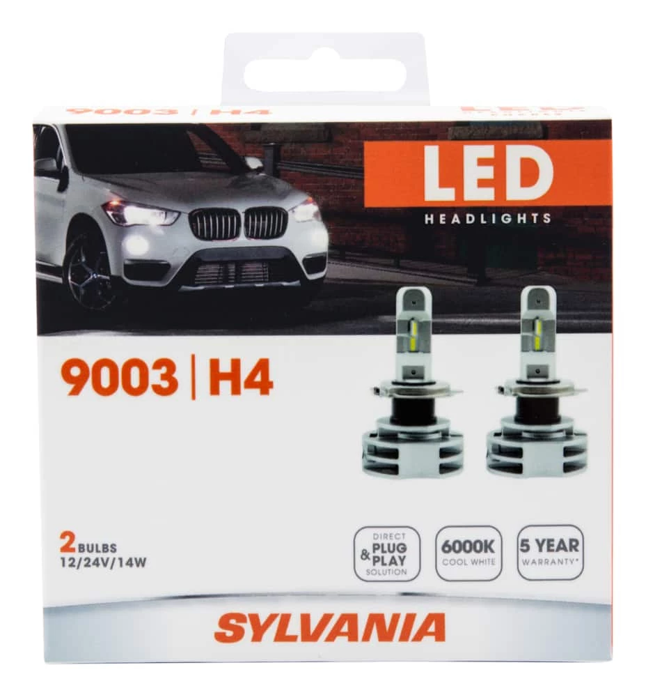 9003 Sylvania ZEVO® LED Headlight Bulb, 6000k Cool White Light, 2-pk - Image 2