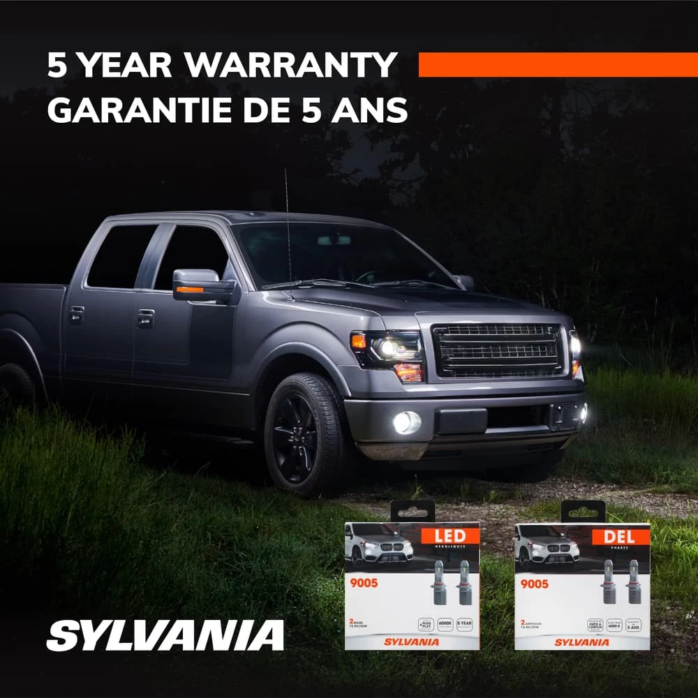 9005 Sylvania ZEVO® LED Headlights, 6000k Cool White Light, 2-pk - Image 9