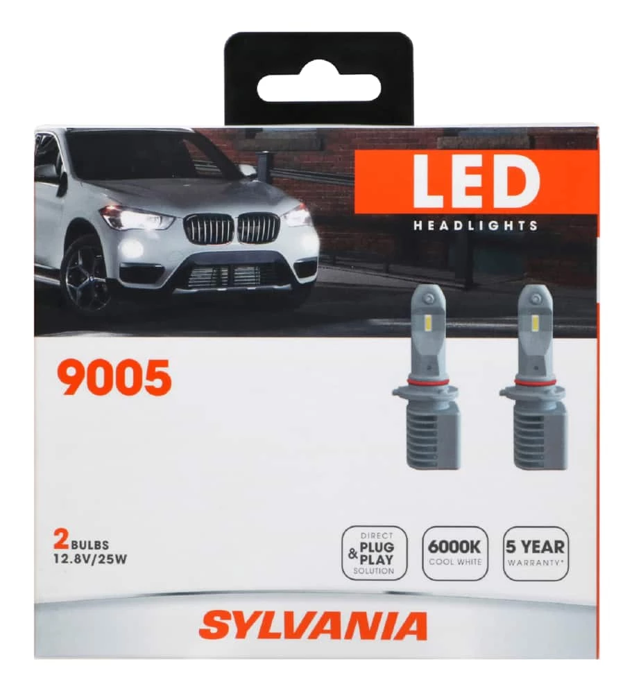 9005 Sylvania ZEVO® LED Headlights, 6000k Cool White Light, 2-pk