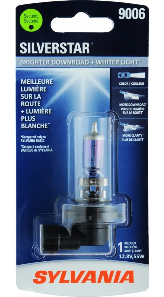 9006 Sylvania SilverStar® Halogen Headlight Bulb, Whiter Light, 1-pk - Image 2