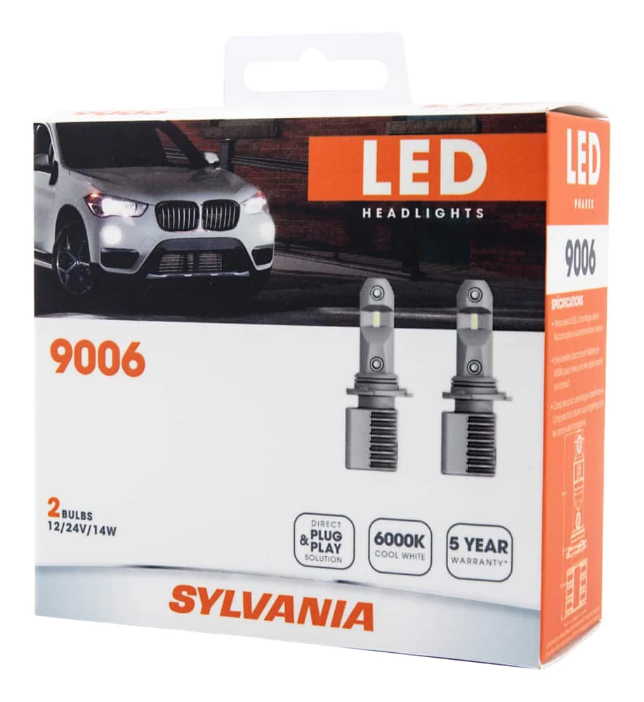 9006 Sylvania ZEVO® LED Headlight Bulb, 6000k Cool White Light, 2-pk - Image 3