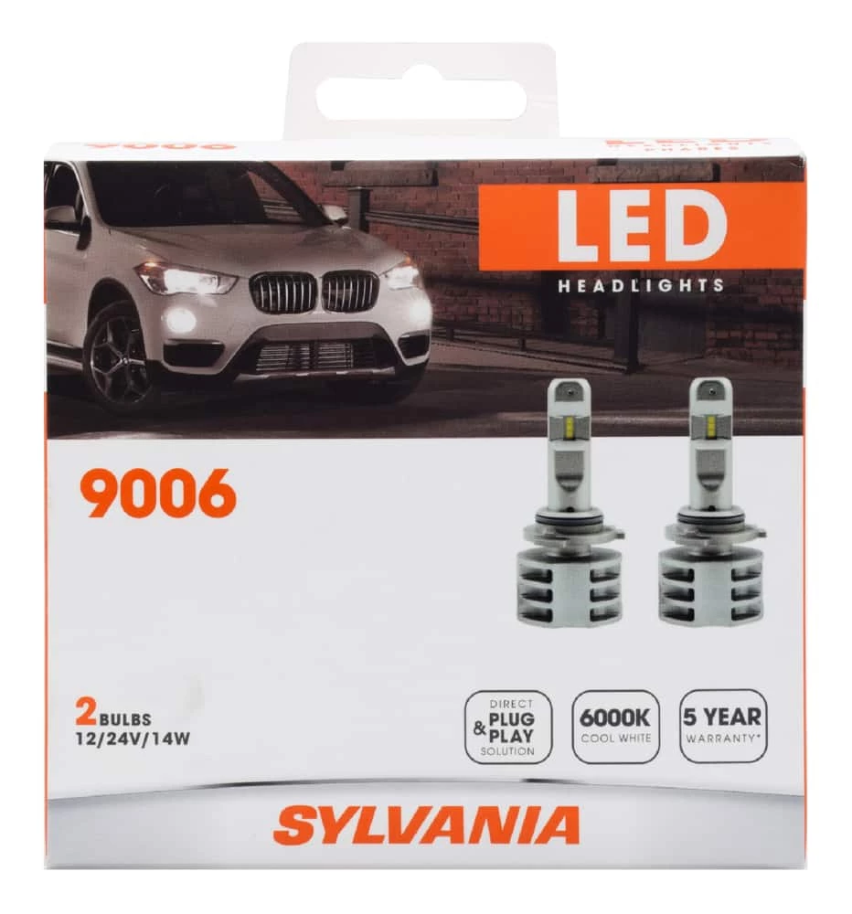 9006 Sylvania ZEVO® LED Headlight Bulb, 6000k Cool White Light, 2-pk