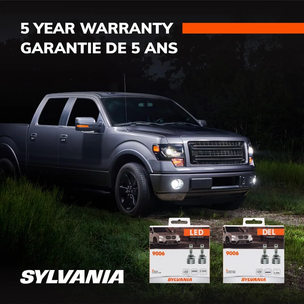 9006 Sylvania ZEVO® LED Headlight Bulb, 6000k Cool White Light, 2-pk - Image 10