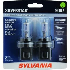 9007 Sylvania SilverStar® Halogen Headlight Bulb, Whiter Light, 2-pk