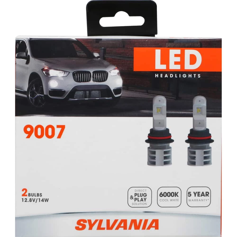 9007 Sylvania ZEVO® LED Headlights, 6000k Cool White Light, 2-pk - Image 10