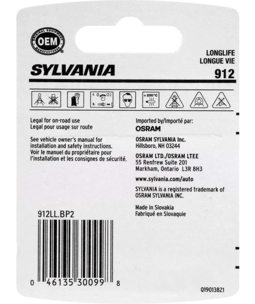 912 Sylvania Long Life Mini Bulb, 2-pk - Image 5