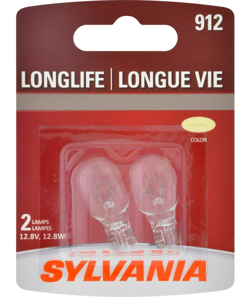 912 Sylvania Long Life Mini Bulb, 2-pk