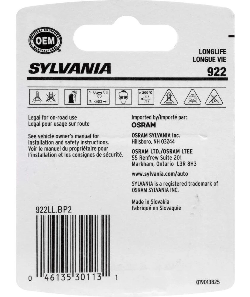 922 Sylvania Long Life Mini Bulb, 2-pk - Image 7
