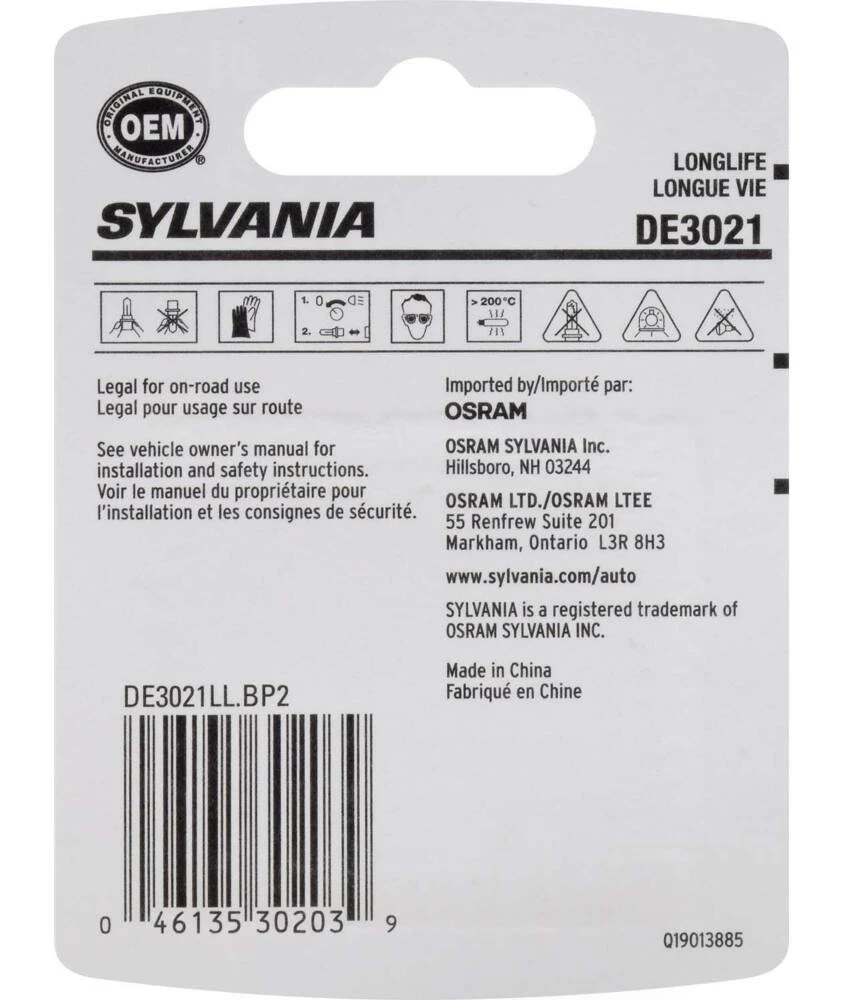 DE3021 Sylvania Long Life Mini Bulb, 2-pk - Image 4