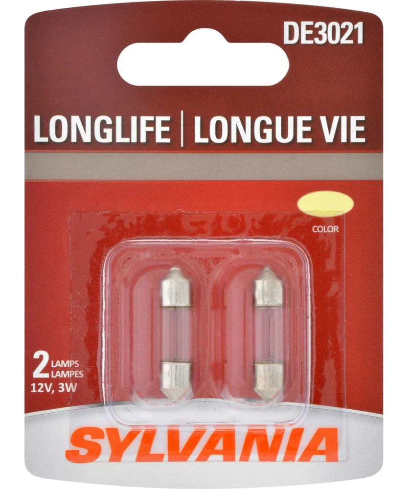 DE3021 Sylvania Long Life Mini Bulb, 2-pk