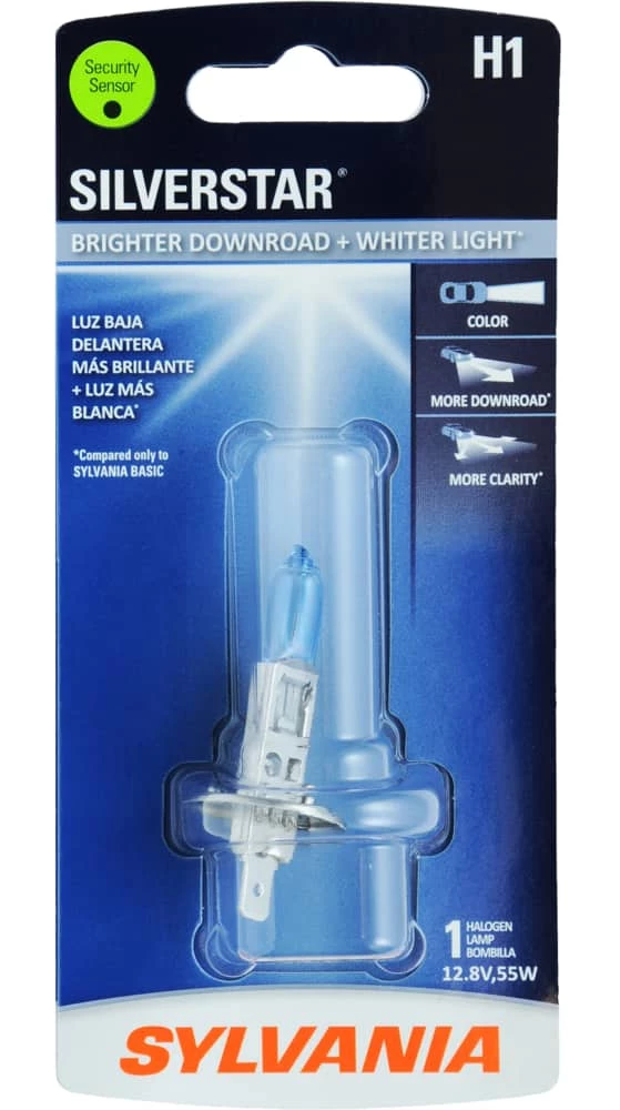 H1 Sylvania SilverStar® Halogen Headlight Bulb, Whiter Light, 1-pk - Image 2