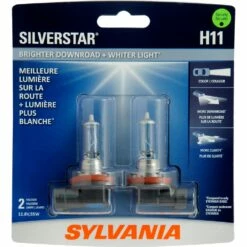 H11 Sylvania SilverStar® Halogen Headlight Bulb, Whiter Light, 2-pk
