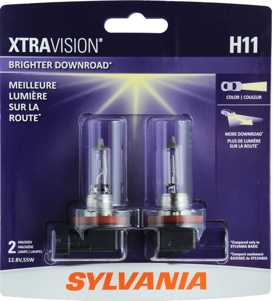 H11 Sylvania Halogen Headlight Bulb, 2-pk - Image 3
