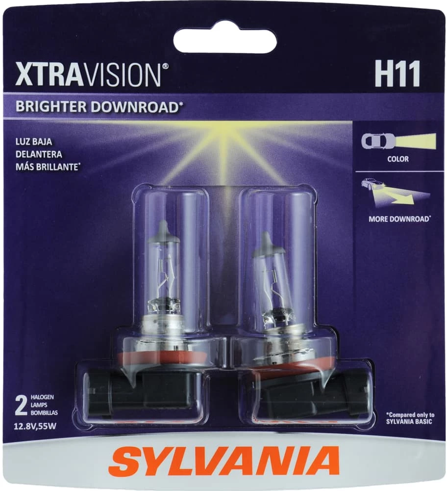 H11 Sylvania Halogen Headlight Bulb, 2-pk - Image 2