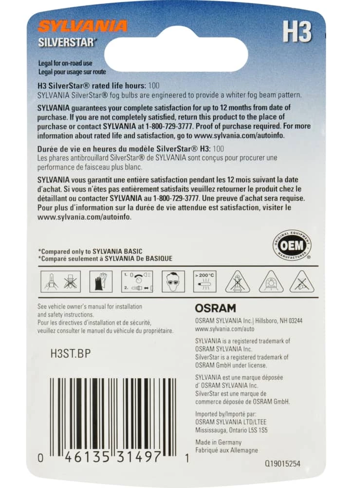 880 Sylvania SilverStar® Halogen Headlight Bulb, Whiter Light, 1-pk - Image 10