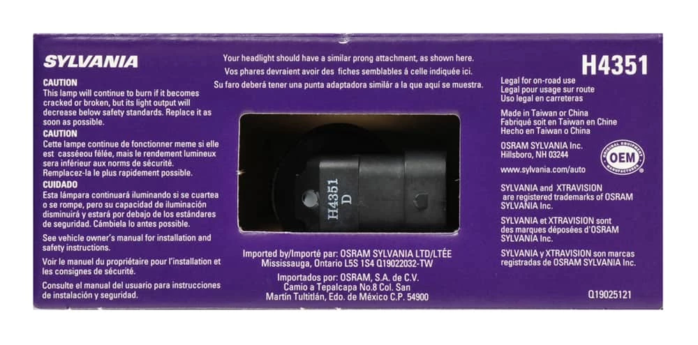 H4351 Sylvania XtraVision® Sealed Beam Headlight, Brighter Light, 1-pk - Image 4