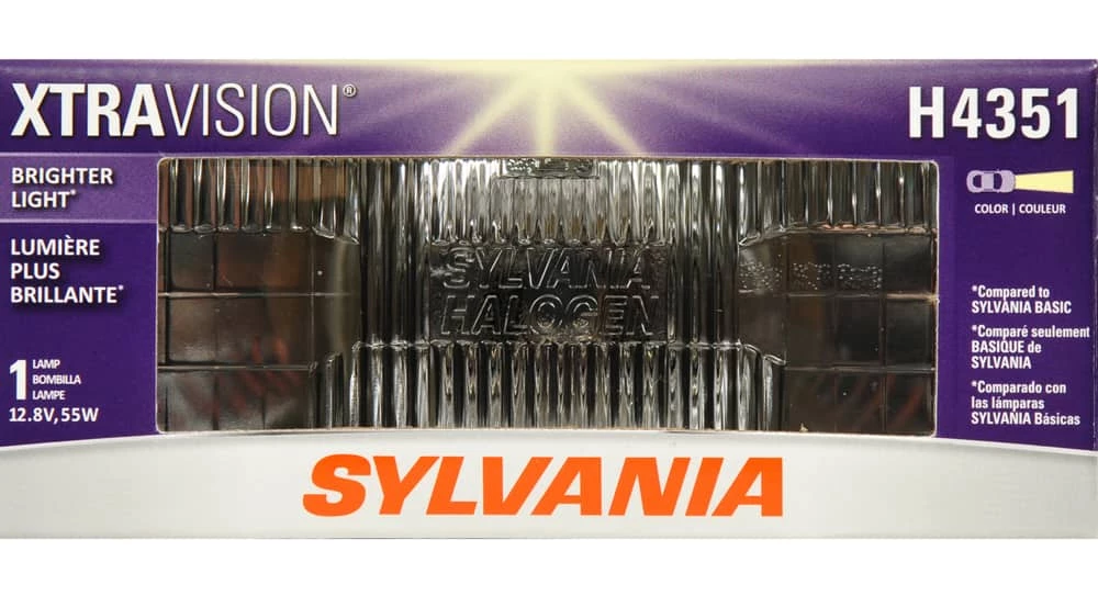 H4351 Sylvania XtraVision® Sealed Beam Headlight, Brighter Light, 1-pk - Image 2