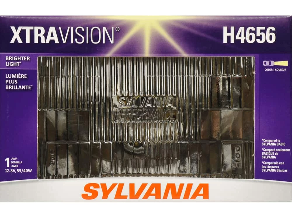 H4656 Sylvania XtraVision® Sealed Beam Headlight, Brighter Light, 1-pk