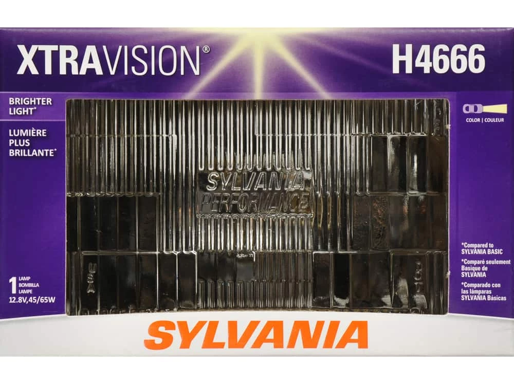 H4666 Sylvania XtraVision® Sealed Beam Headlight, Brighter Light, 1-pk