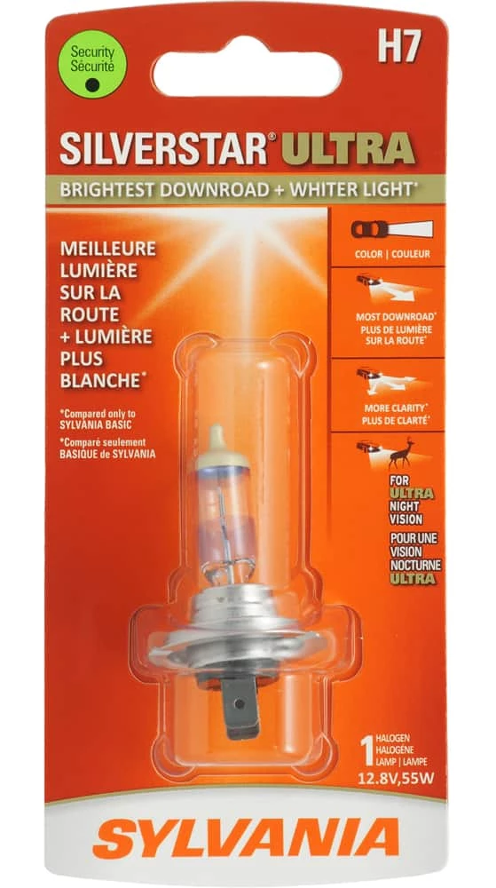 H7 Sylvania SilverStar® ULTRA Halogen Headlight Bulb, Whiter Light, 1-pk - Image 3