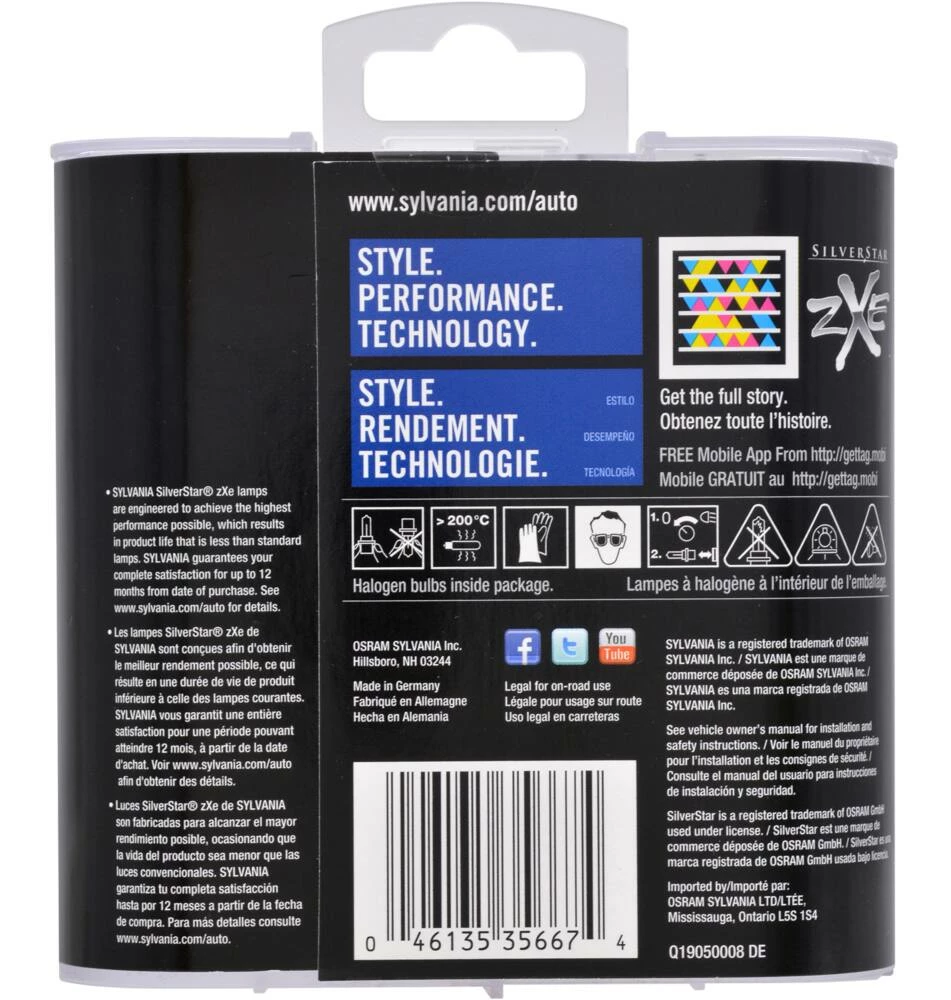 H7 Sylvania SilverStar® ZXe Headlight Bulb, 2-pk - Image 10