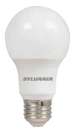 Sylvania A19 E26 Base Non-Dimmable LED Light Bulbs, 800 Lumens, Bright White, 60W, 4-pk